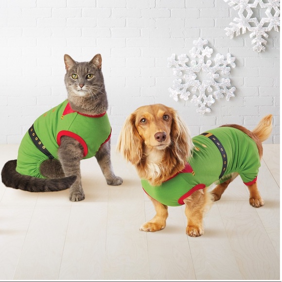 Wondershop Other - Pet a Dog Cat Holiday Elf Pajamas Green